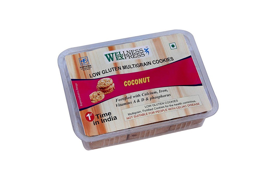 Wellness Express Coconut, Low Gluten Multigrain Cookies   Box  200 grams